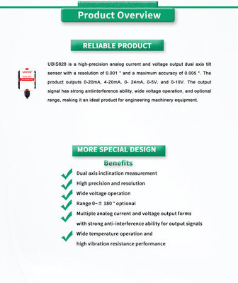 UNIVO Analog Digital Inclinometer for Precise Angle Measurement in Industrial Settings