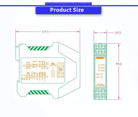 LDM-1000Y LED Screen LVDT RVDT 4 5 6 Line Displacement Sensor Signal Conditioner